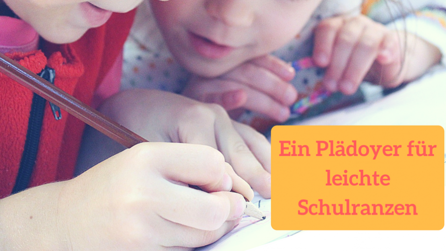 Ein Plädoyer für leichte Schulranzen auf kinderalltag.de