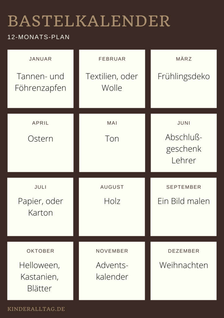 Bastelkalender auf kinderalltag.de